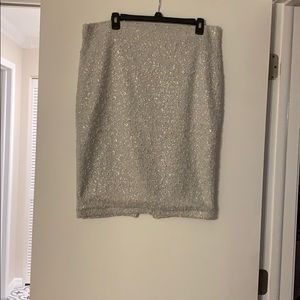 Silver sparkle skirt